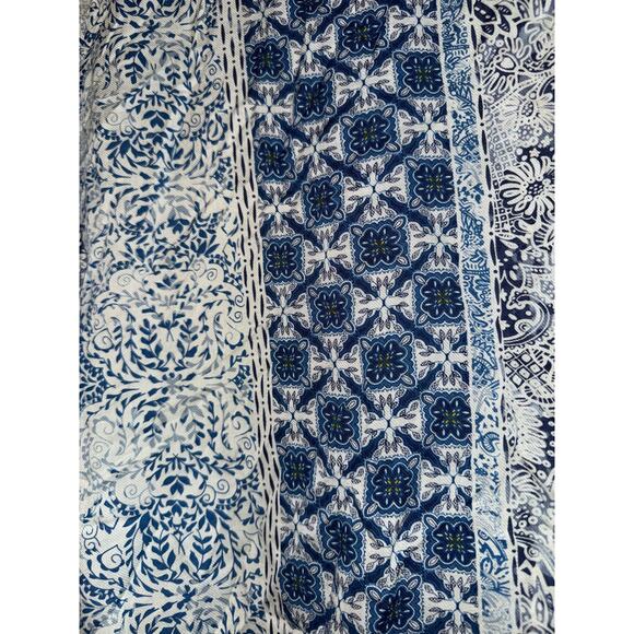 Boho Peasant Top Dressbarn Women's 1X Hippie Mixed Pattern 3/4 Sleeve Festival - Picture 6 of 6